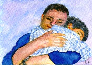 "Hugs" by Laurie Farrington, Rockville MD - Watercolor